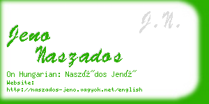 jeno naszados business card